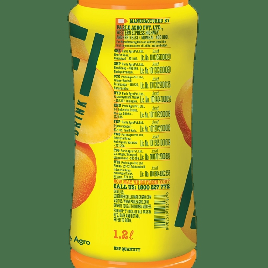 Frooti Drink - Fresh N Juicy Mango, 1.2 L Bottle