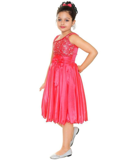 STYLOKIDS - Pink Crepe Girls A-line Dress ( Pack of 1 ) - None