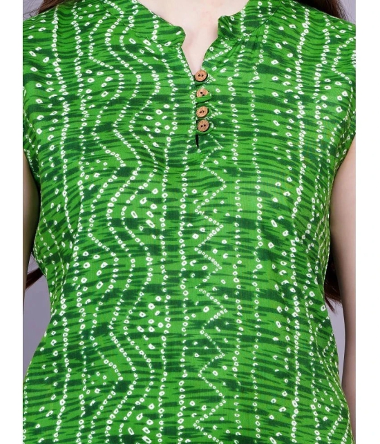 JC4U Rayon Printed Straight Womens Kurti - Green ( Pack of 1 ) - None