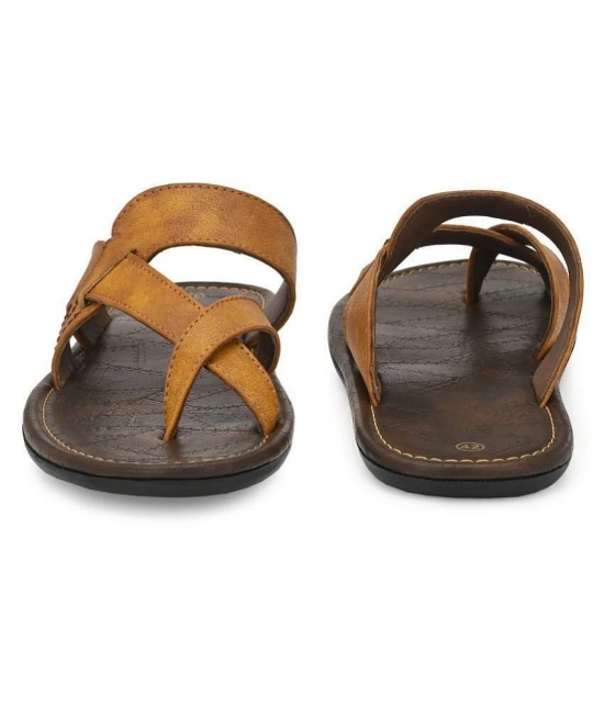 Leeport Tan Flip Flops - 9