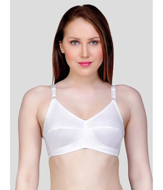 TCG - White Cotton Non Padded Womens Everyday Bra ( Pack of 6 ) - None