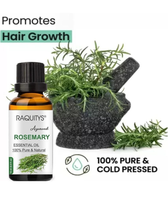 RAQUITYS Rosemary Essential Oil | Hair Growth, Skin, Face | PURE (15ml)