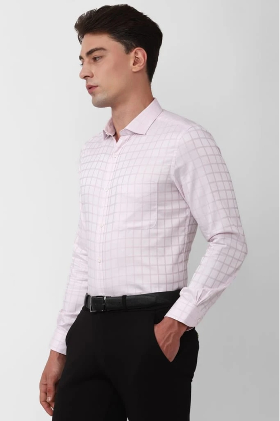 Men Pink Slim Fit Formal Full Sleeves Formal Shirt