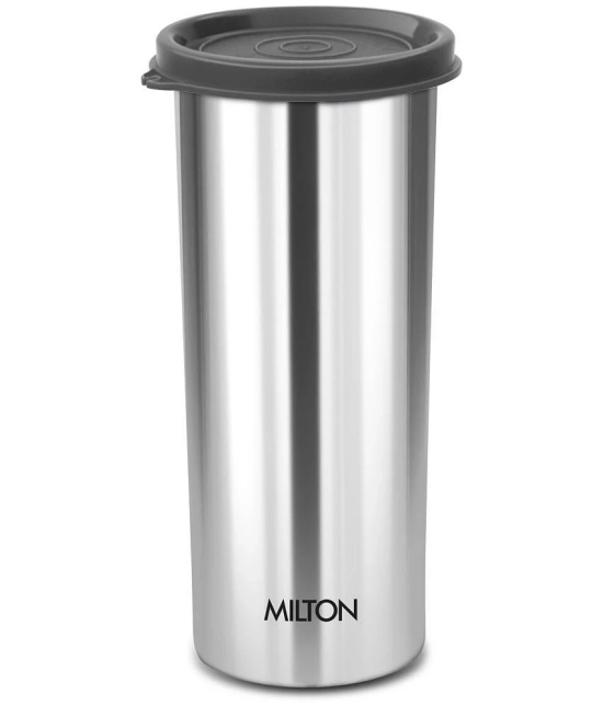 Milton Stainless Steel Tumbler with Lid, 530 ml, 1 Piece, Assorted (Lid Color May Vary) | Office | Gym | Yoga | Home | Kitchen | Hiking | Treking | Travel Tumbler - Assorted