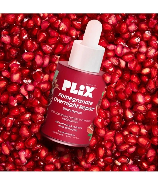 Plix Pomegranate Overnight Repair Dewy Serum for Ageless Younger Skin,Reduce Wrinkles(30 ml)