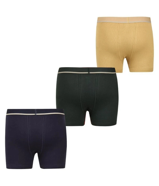 Solo Pack of 3 Cotton Mens Trunks ( Multicolor ) - 100