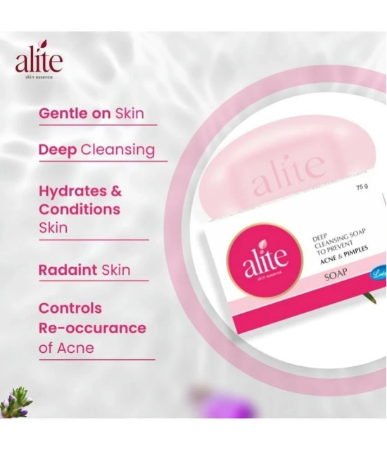 alite Anti Acne Soap (2x75g)+ Anti Acne Facewash with Charcoal (2x70g) for Acne Free Skin - Combo