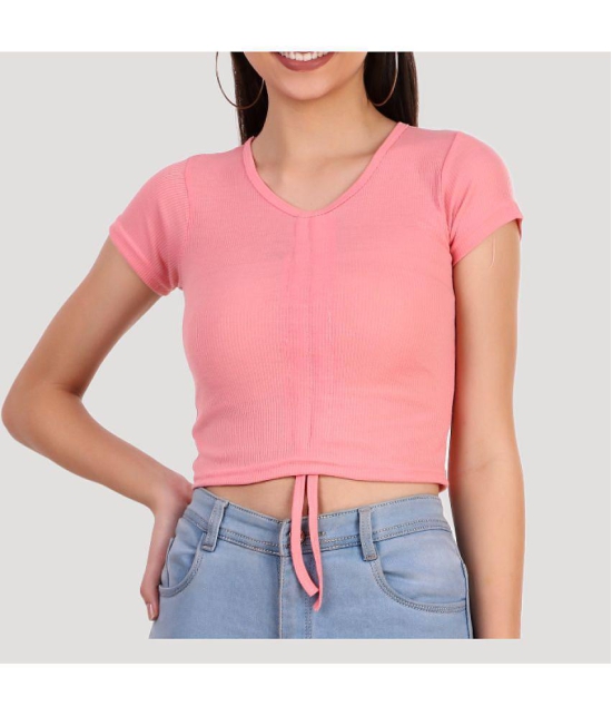 PPTHEFASHIONHUB - Peach Cotton Women's Regular Top ( Pack of 1 ) - None