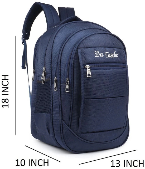 Da Tasche Navy Blue Polyester Backpack For Kids