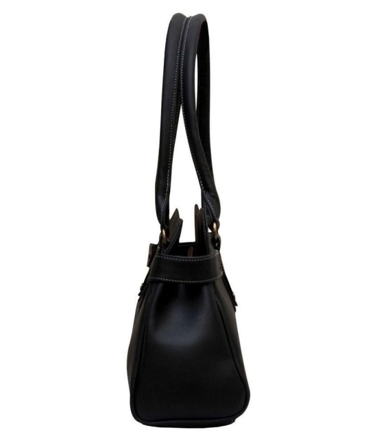 Fostelo -   Black Faux Leather Shoulder Bag - Black