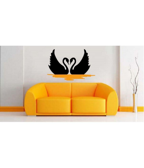 Asmi Collection Two Romantic Loving Swan Wall Sticker ( 55 x 82 cms )