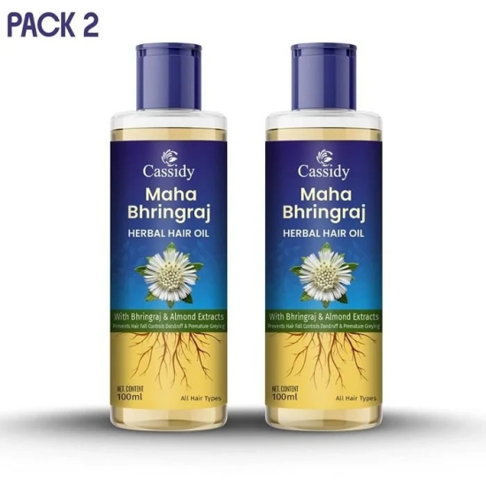 Maha Bhringraj Herbal Hair Oil 100ml (Pack Of 2)