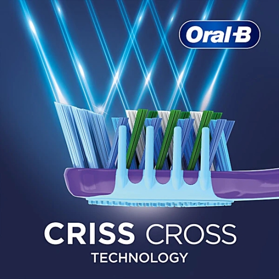 Oral-B Criss Cross Gum Care Toothbrush - With Extra-Long Power Tip Bristles, M, 2 Pcs