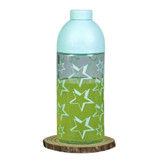 Yera Sipper Oasis 550 ML Glass Bottle with Plastic Dual Cap | 1 Pc