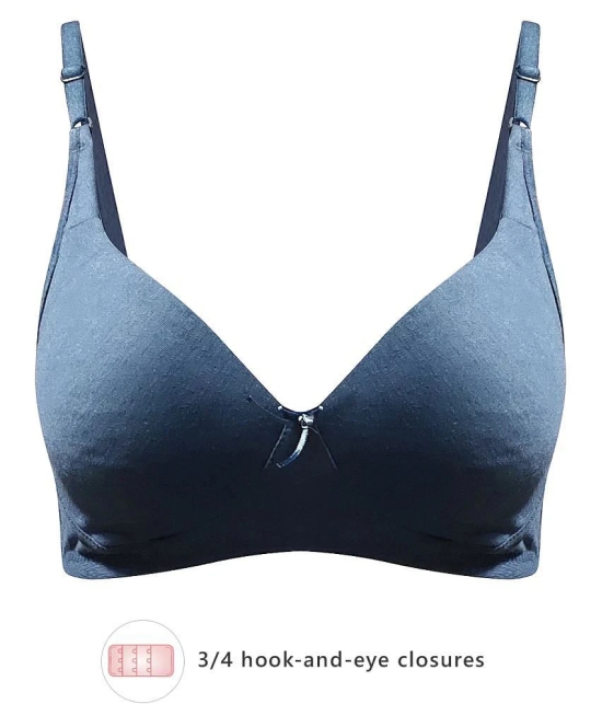 Clovia Cotton Everyday Bra - Blue - 38B