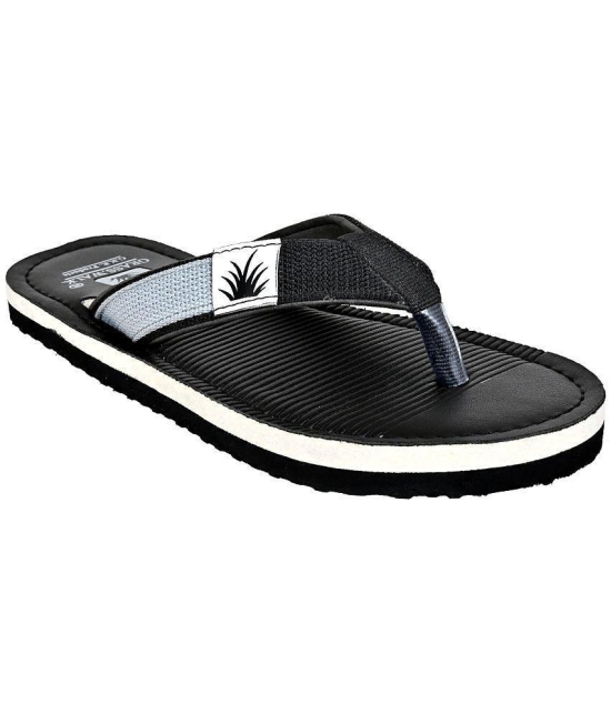 GRASS WALK - Black Men's Thong Flip Flop - None