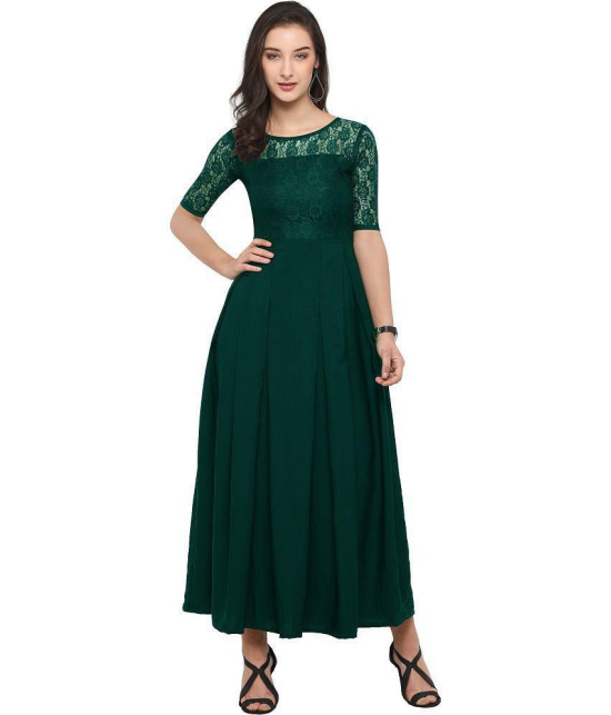 Sheetal associates - Green Crepe Women's Gown ( Pack of 1 ) - None