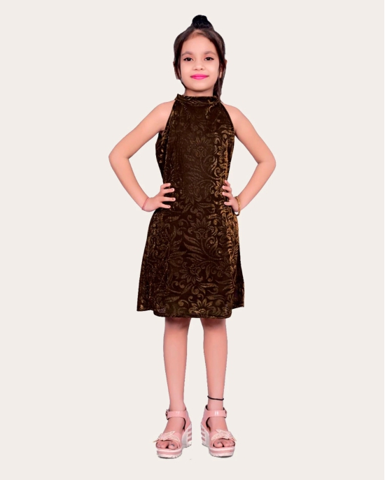 Girls Short/Mid Thigh Party Dress-Maroon / 10 - 11 Years