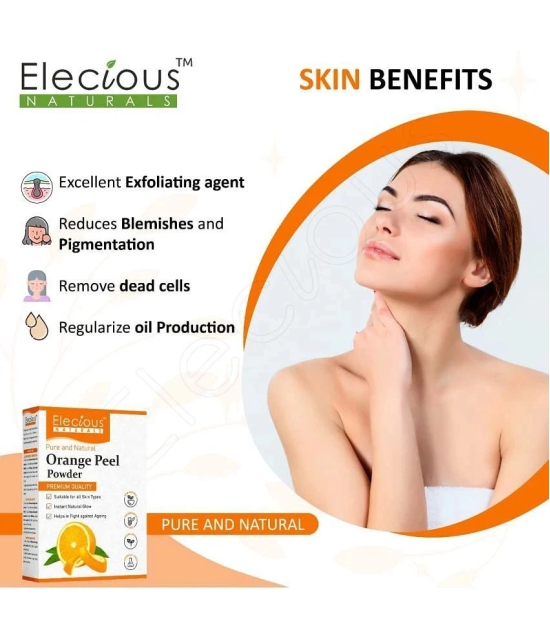 Elecious Orange Peel Powder For Skin and Face (200 Grams) | No Chemical, No preservative