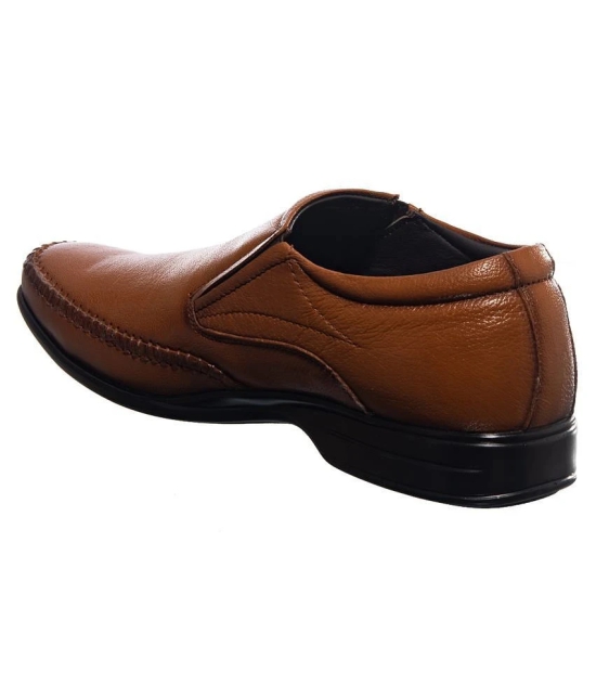 KHADIM Slip On Genuine Leather Tan Formal Shoes - None