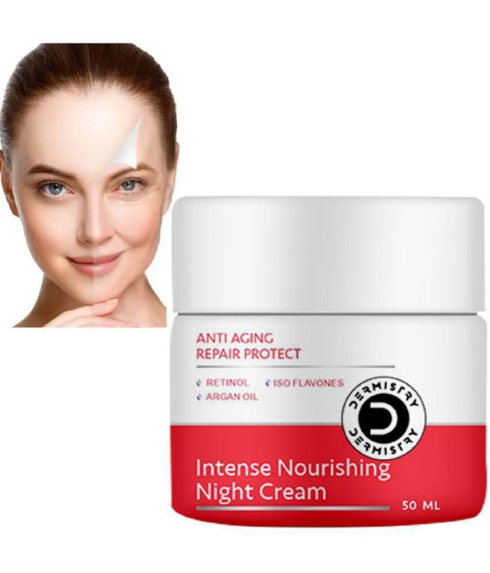 Dermistry Anti Aging Retinol & Argan Oil Night Repair Cream Removes Fine Lines Wrinkles Puffiness Moisturizer Reverses Signs of Ageing Skin Repair Firming Brightening Lightening Transforming