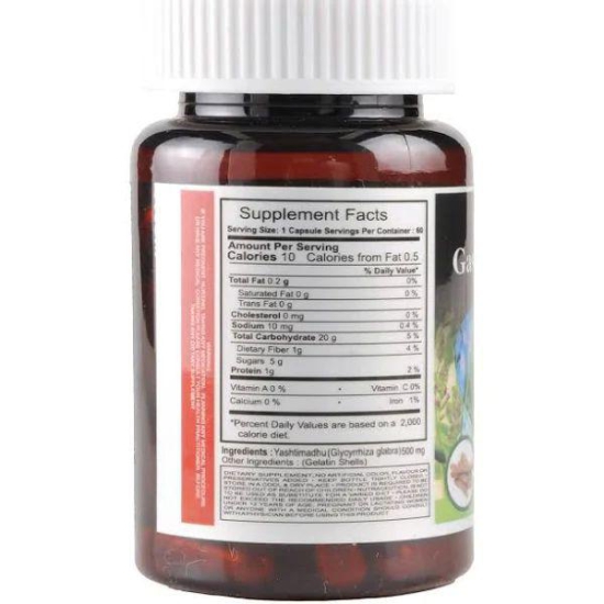 Cipzer Yashtimadhu Capsule, Relieving heartburn, stomach ulcers(60 Capsules)