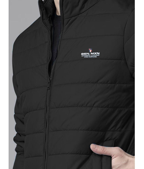 MXN Polyester Men''s Puffer Jacket - Black ( Pack of 1 ) - None