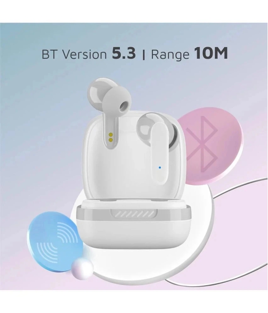 COREGENIX Buds Prima Bluetooth True Wireless (TWS) In Ear 20 Hours Playback Low Latency IPX4(Splash & Sweat Proof) White