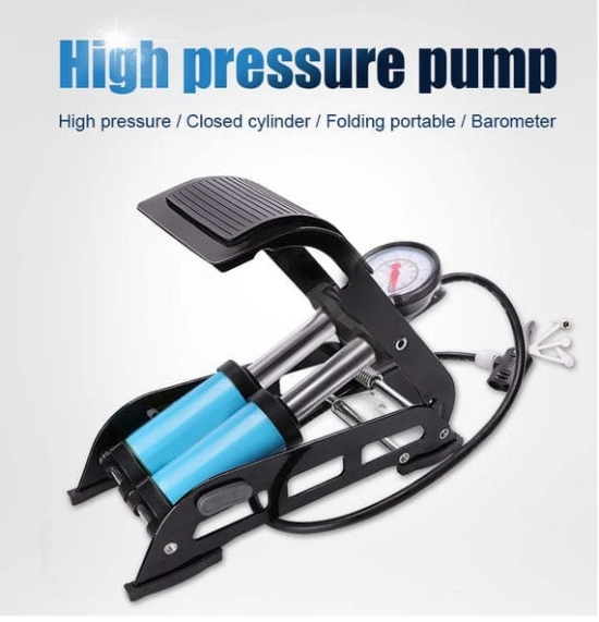 PORTABLE HIGH PRESSURE FOOT AIR PUMP COMPRESSOR FOR CAR AND BIKE