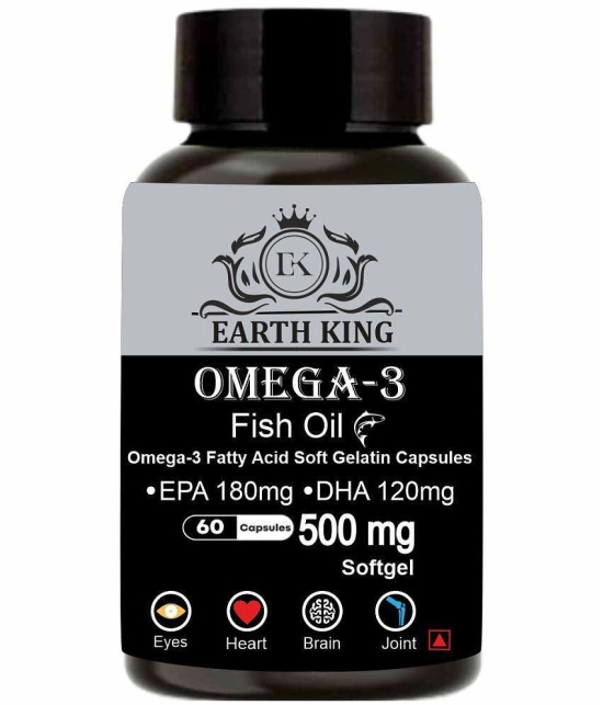 EARTH KING Omega 3 Fish Oil Capsule for Men & Women (Pack of 1)