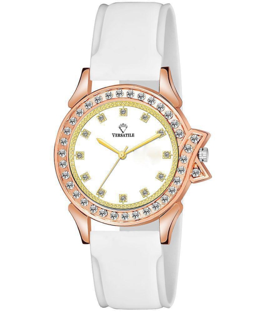 Versatile - White Silicon Analog Womens Watch