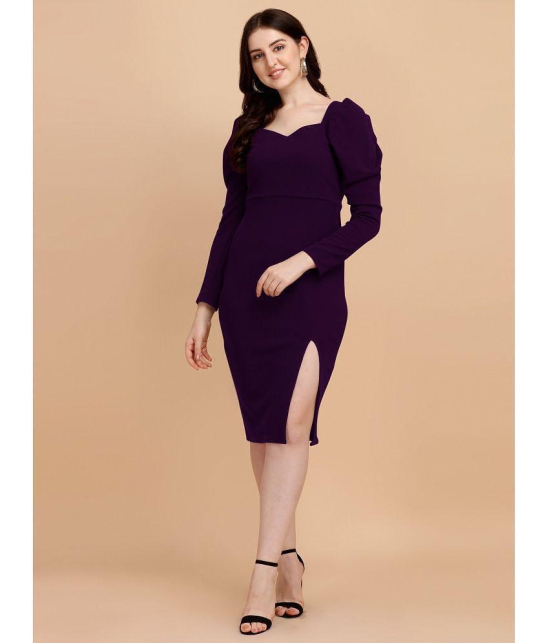 Sheetal associates - Purple Polyester Blend Womens Bodycon Dress ( Pack of 1 ) - None