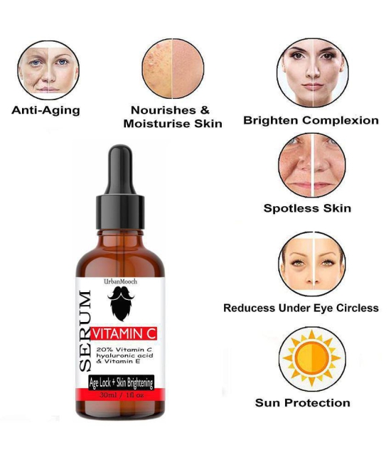 UrbanMooch Vitamin C Serum For Skin Brightening, & Anti Aging Face Serum SPF 20 30 mL