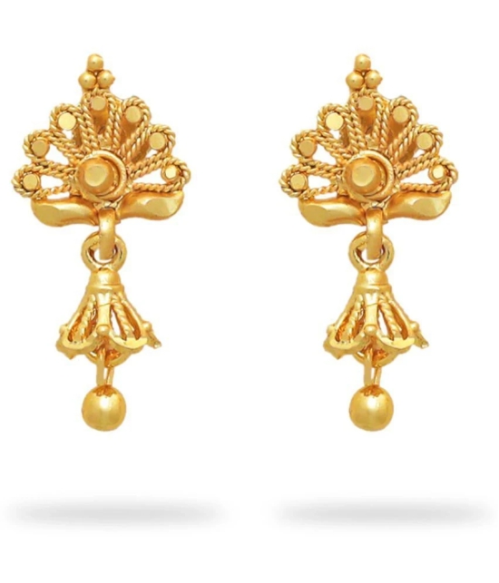 LUV FASHION Golden Chandbalis Earrings ( Pack of 1 ) - Golden