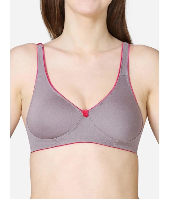 VStar - Light Grey Cotton Blend Non Padded Womens Everyday Bra ( Pack of 1 ) - None