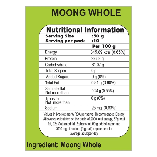 MOONG SABUT 500 GM (R1)