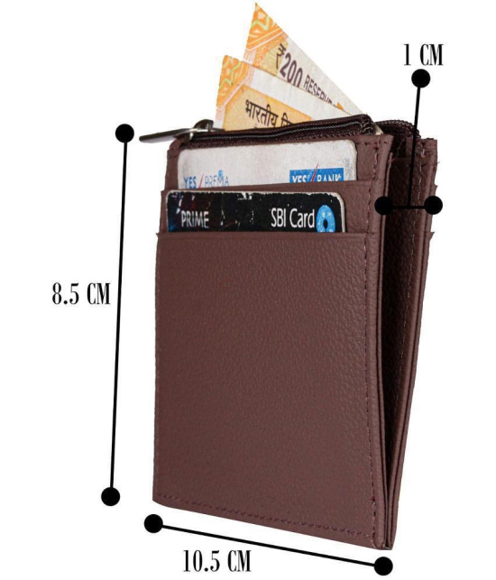 Tough Brown Pure Leather Card Holder Wallet - Brown