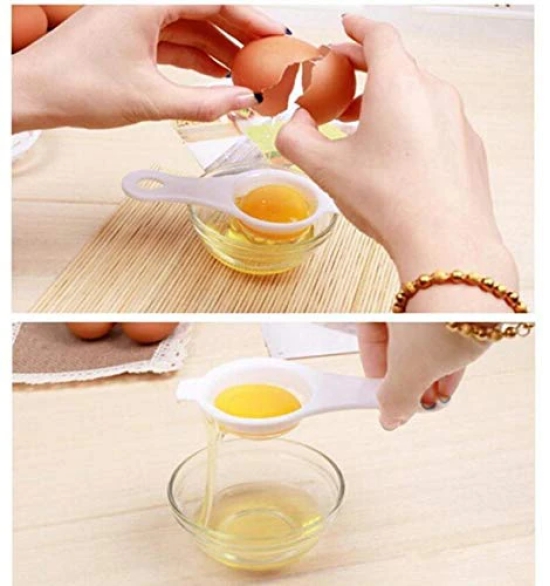 STORE77 5Pcs Egg Yolk Separator Safe Practical Hand Egg Tools Kitchen Cooking Gadgets ABS Egg Whites Strainer Filter Egg Dividers 12.7 x 6 cm