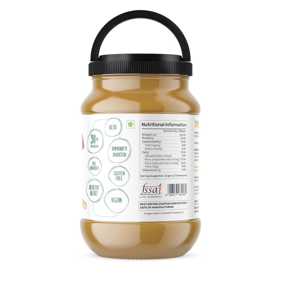 Zucchero Peanut Butter, Original Recipe, Creamy, 2.5 kg - Keto | Vegan | Protein: 26g 