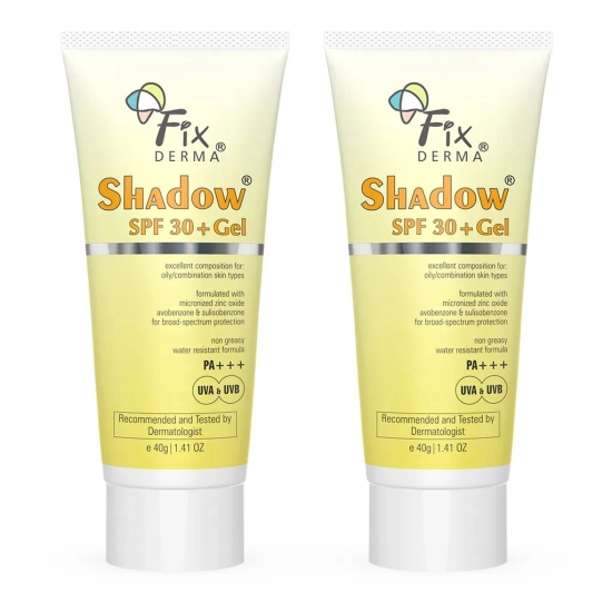 Shadow Sunscreen for Oily Skin SPF 30+ Gel - Acne Prone 40g Pack of 2-80g