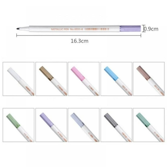 Pastel Premium Metallic Color Pen  - Illuminate Your Art with Subtle Shimmer-Dark green