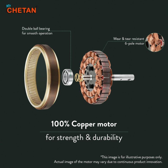 MyChetan 24 Inch (600 MM) High Speed 4 Blade Anti-Dust Ceiling Fan | Suitable for Kitchen,Veranda,Balcony,Small Room | 100% Copper Motor