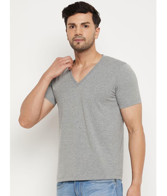 Wild West Cotton Blend Regular Fit Solid Half Sleeves Mens Polo T Shirt - Grey ( Pack of 1 ) - None