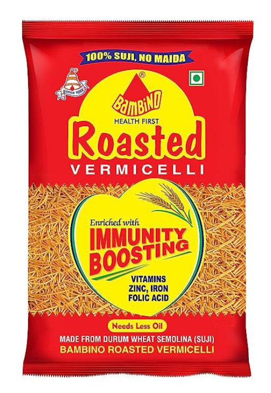 Bambino Vegetarian Vermicelli | Roasted Sewaiyan | 400 grams each | Pack of 2 | 800 gm Pack