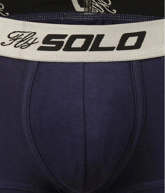 Solo - Navy Blue Lycra Mens Trunks ( Pack of 1 ) - 105