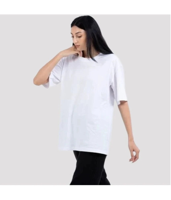 PP Kurtis - White Cotton Loose Fit Womens T-Shirt ( Pack of 1 ) - None