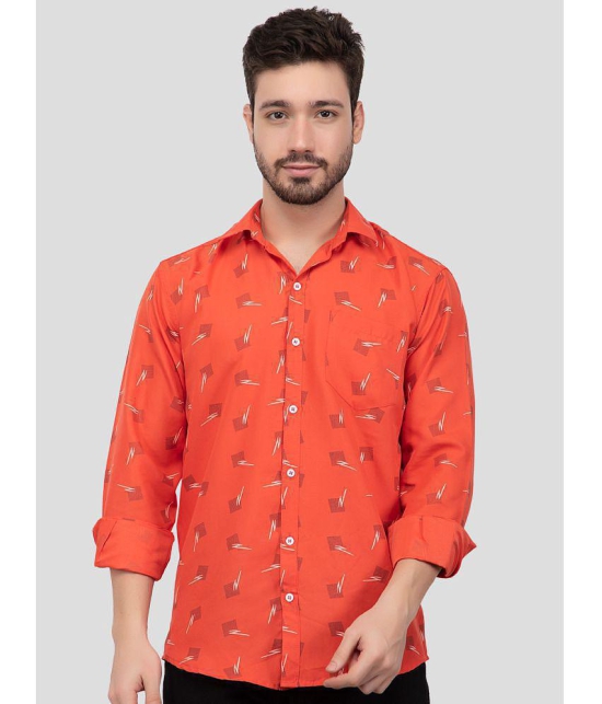 YHA - Orange 100% Cotton Regular Fit Mens Casual Shirt ( Pack of 1 ) - None