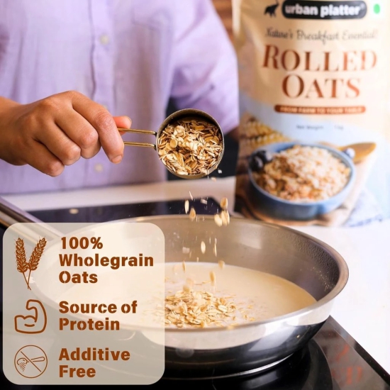 Urban Platter Rolled Oats, 250g (Whole Grain Oats | Breakfast Cereal I Old-Fashioned Oats)