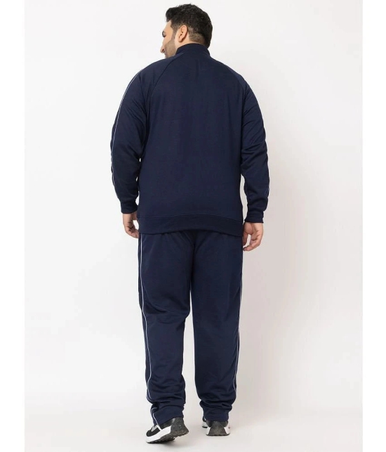 YHA - Navy Blue Fleece Regular Fit Mens Tracksuit ( Pack of 1 ) - None