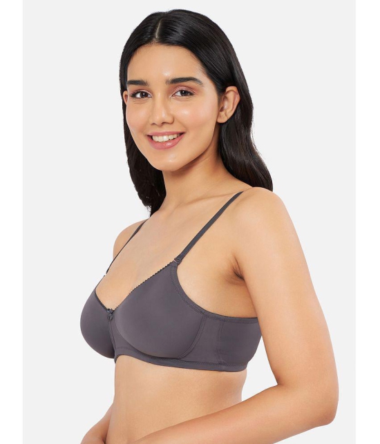 Amante - Dark Grey Nylon Lightly Padded Women's T-Shirt Bra ( Pack of 1 ) - None